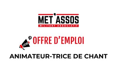 OFFRE D’EMPLOI : ANIMATEUR·TRICE DE CHANT